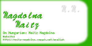 magdolna maitz business card